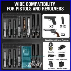 Gun Cases for 8 Handguns & Revolver Pistol Gun Case Holds Multiple Hand Gun
