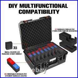Gun Cases for 8 Handguns & Revolver Pistol Gun Case Holds Multiple Hand Gun