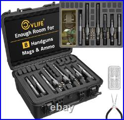 Gun Cases for Handguns, 18 Pistol Case Holds Multiple Handguns/Mags/Bullets, Ha