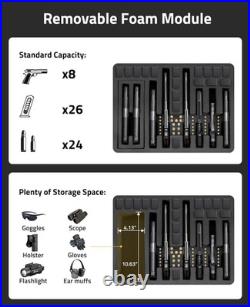 Gun Cases for Handguns, 18 Pistol Case Holds Multiple Handguns/Mags/Bullets, Ha