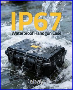 Gun Cases for Handguns, 18 Pistol Case Holds Multiple Handguns/Mags/Bullets, Ha