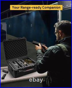 Gun Cases for Handguns, 18 Pistol Case Holds Multiple Handguns/Mags/Bullets, Ha