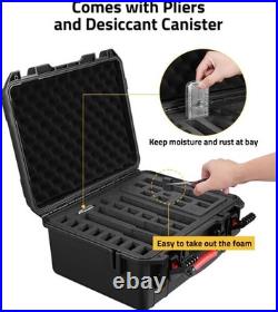 Gun Cases for Handguns, 18 Pistol Case Holds Multiple Handguns/Mags/Bullets, Ha
