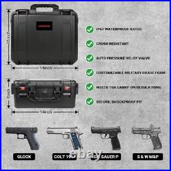 Gun Cases for Handguns 5 Pistol Case &12 Magazine Pre-Cut Multiple Pistols Shock Gun Cases for Handguns 5 Pistol Case &12 Magazine Pre-Cut Multiple Pistols Shock