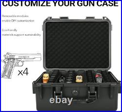 Gun Cases for Handguns 5 Pistol Case &12 Magazine Pre-Cut Multiple Pistols Shock Gun Cases for Handguns 5 Pistol Case &12 Magazine Pre-Cut Multiple Pistols Shock
