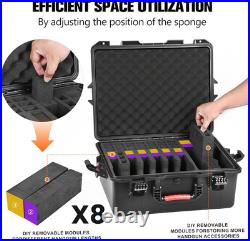 Gun Cases for Handguns, 5 Pistol Case & 21 Magazine Pre-Cut Multiple Pistols Sho