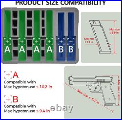 Gun Cases for Handguns, Pistol Case for Multiple Handguns with Modular Foam