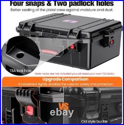 Gun Cases for Handguns & Revolvers Hold 8 Pistols & 28 Magazines Gun Pistol Ca