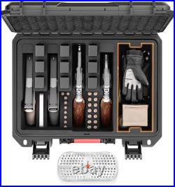 Gun Cases for Multi Handguns, 4 Pistol Case & 23 Magazine Pre-Cut Multiple Pisto