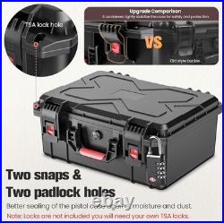 Gun Cases for Multi Handguns, 4 Pistol Case & 23 Magazine Pre-Cut Multiple Pisto