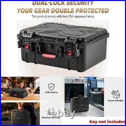 Gun Cases for Multiple Handguns, Tsa-Approved Hard Pistol Case Holds 6 Pistols &