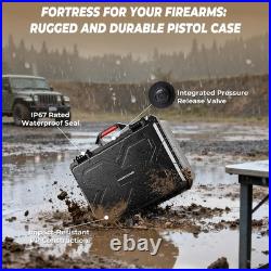 Gun Cases for Multiple Handguns, Tsa-Approved Hard Pistol Case Holds 6 Pistols &