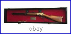 Gun Display Case Cabinet Rifle Black Solid Wood Shotgun USA Frame Shadow Box 44 Gun Display Case Cabinet Rifle Black Solid Wood Shotgun USA Frame Shadow Box 44