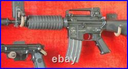 Gun Display Case Cabinet Rifle LED Light Cherry Wood Handgun Shotgun Lock 45.5