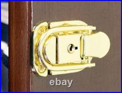 Gun Display Case Cabinet Rifle LED Light Cherry Wood Handgun Shotgun Lock 45.5