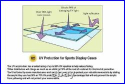 Gun Display Case Cabinet Rifle LED Light Cherry Wood Handgun Shotgun Lock 45.5