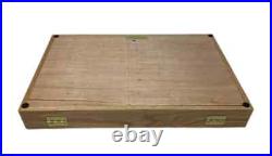 Gun Display Case Pistol 18 x 12 x 3 Revolver Knife Oak Green Wood USA Shadow Box