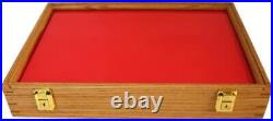 Gun Display Case Pistol 18 x 12 x 3 Revolver Knife Oak Solid Wood USA Shadow Box Gun Display Case Pistol 18 x 12 x 3 Revolver Knife Oak Solid Wood USA Shadow Box