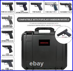 Gun Pistol Case for Multi Handguns Holds Multiple Hand Guns Case & Magazines