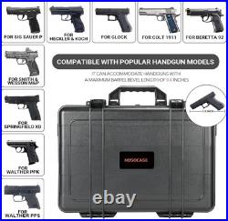 Gun Pistol Case for Multi Handguns Holds Multiple Hand Guns Case & Magazines