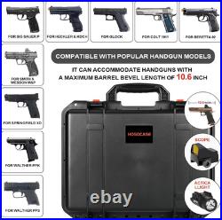 Gun Pistol Case for Multi Handguns Holds Multiple Hand Guns Case & Magazines
