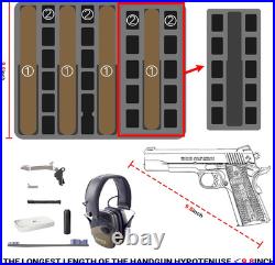 Gun Pistol Case for Multi Handguns Holds Multiple Hand Guns Case & Magazines