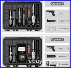 Gun Pistol Case for Multi Handguns Holds Multiple Hand Guns Case & Magazines
