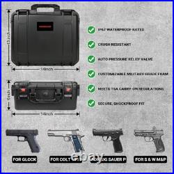 Gun Pistol Case for Multi Handguns Holds Multiple Hand Guns Case & Magazines