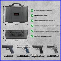 Gun Pistol Case for Multi Handguns Holds Multiple Hand Guns Case & Magazines Gun Pistol Case for Multi Handguns Holds Multiple Hand Guns Case & Magazines