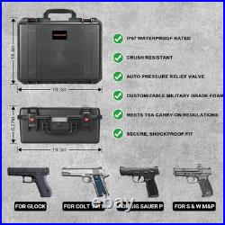 Gun Pistol Case for Multi Handguns Holds Multiple Hand Guns Case & Magazines