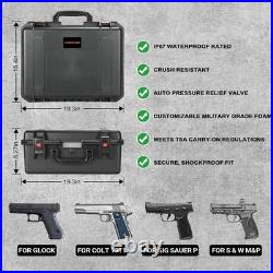 Gun Pistol Case for Multi Handguns Holds Multiple Hand Guns Case & Magazines