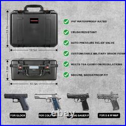 Gun Pistol Case for Multi Handguns Holds Multiple Hand Guns Case & Magazines