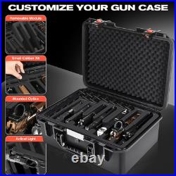 Gun Pistol Case for Multi Handguns Holds Multiple Hand Guns Case & Magazines