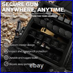 Gun Pistol Case for Multi Handguns Holds Multiple Hand Guns Case & Magazines