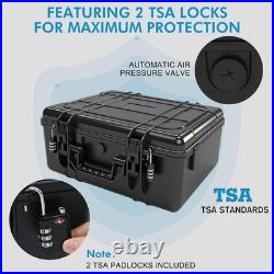 Gun Pistol Case for Multi Handguns, TSA Approved Firearm Travel Case with 2 TSA