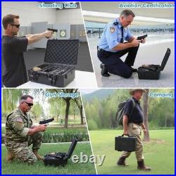 Gun Pistol Case for Multi Handguns, TSA Approved Firearm Travel Case with 2 TSA