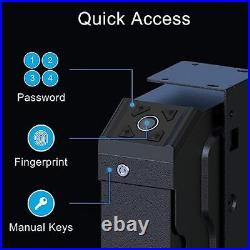 Gun Safe Biometric Quick Access Handgun Safes for Pistols Bedside Fingerprint