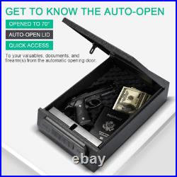 Gun Safe Pistol Case 5-Digit PIN Keypad Combination Lock Handgun Firearm Storage