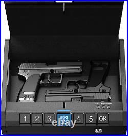 Gun Safe for Pistols Biometric Safe for Handgun with Fireproof Document Bag, Q