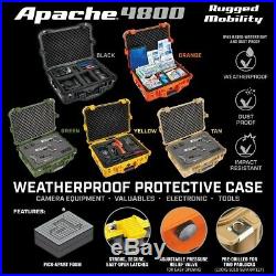 Gun, camera, microphone case, 4800 Weatherproof Protective Case X-Large -Yellow