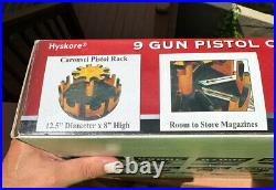 HYSKORE 9 gun Pistol Carousel Handgun Rack Gun Safe Stand Display Case 30053