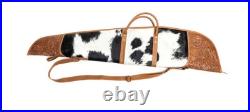 Hair On Hide Range Shooting Case- Hand tooled leather, 47- Rifle/Shotgun Case Hair On Hide Range Shooting Case- Hand tooled leather, 47- Rifle/Shotgun Case