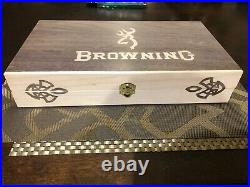 Hand Crafted Browning Solid wood Storage boxes, gun case, display box Jewelry