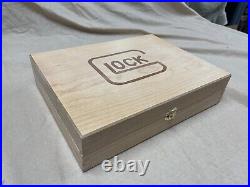 Hand Crafted Glock Solid wood Storage boxes, gun case, display box Maple
