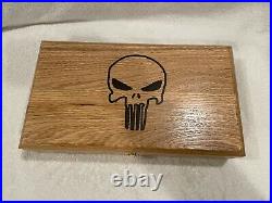 Hand Crafted Punisher Solid wood Storage boxes, gun case, display box