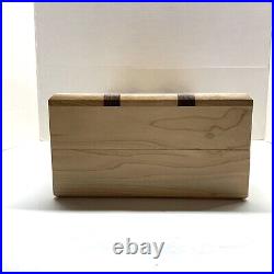 Hand Crafted Solid Maple Walnut Ruger Wood Gun Storage Box 13.75 x 8 x 4.5