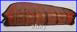 Hand Crafted Tooled Brown Leather / Cayman Pistol Hand Gun Case Medium