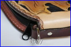 Hand Crafted Tooled Oak Leaf Medium Gun Revolver Case Rug Brown Heirloom Quality Hand Crafted Tooled Oak Leaf Medium Gun Revolver Case Rug Brown Heirloom Quality