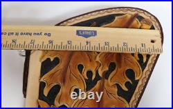 Hand Crafted Tooled Oak Leaf Medium Gun Revolver Case Rug Brown Heirloom Quality Hand Crafted Tooled Oak Leaf Medium Gun Revolver Case Rug Brown Heirloom Quality