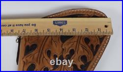 Hand Crafted Tooled Oak Leaf Medium Gun Revolver Case Rug Brown Heirloom Quality Hand Crafted Tooled Oak Leaf Medium Gun Revolver Case Rug Brown Heirloom Quality